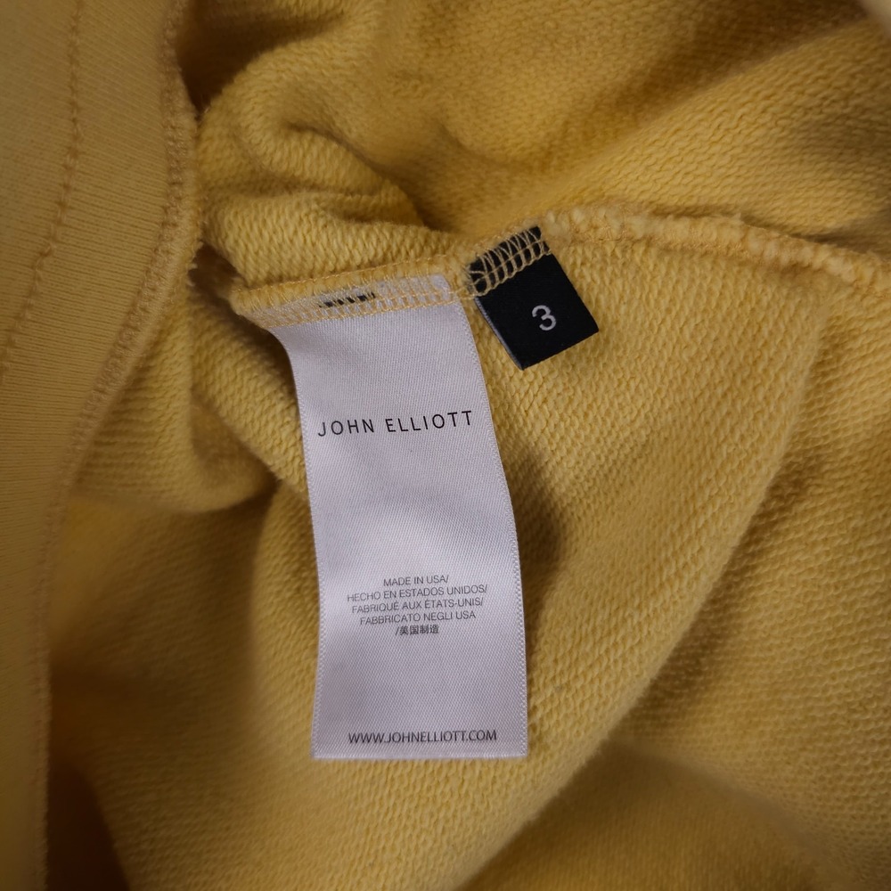 John Elliot Sweatpants Mens 3 US Large Yellow French Terry Jogger Lounge Pants - Picture 4 of 14